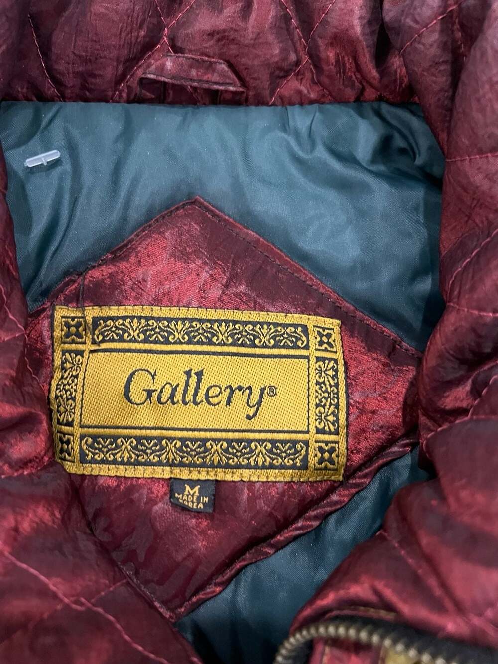 Gallery Vintage Quilted Patchwork Bomber Jacket Size M - Picture 4 of 5